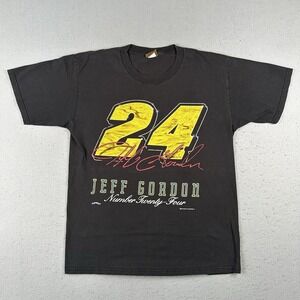 Vtg 90s Jeff Gordon T Shirt Men's‎ Large Black #24 Nutmeg NASCAR Racing